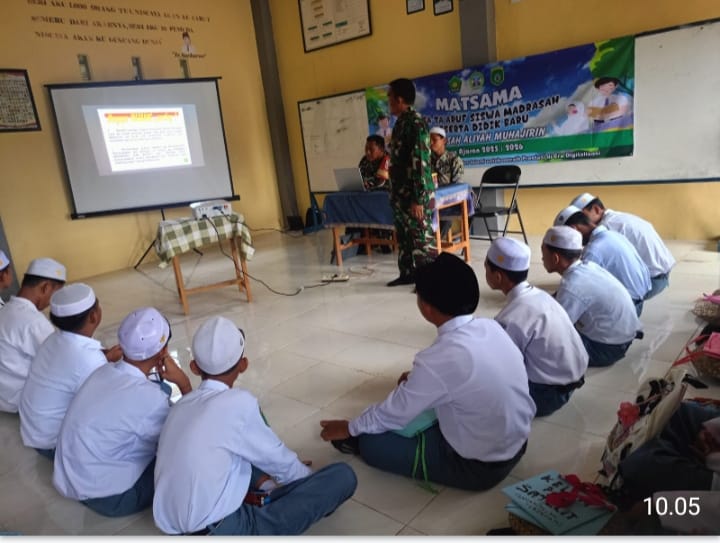MPLS MA Muhajirin, Danramil Labuan Amas Utara Tanamkan Semangat Nasionalisme