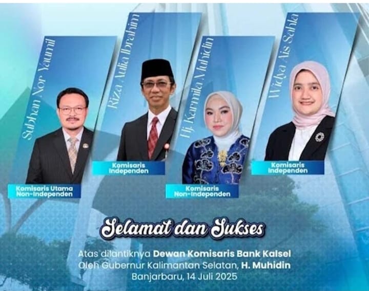 Lulus Fit & Proper Test OJK - Dewan Komisaris Baru Bank Kalsel Resmi Menjabat