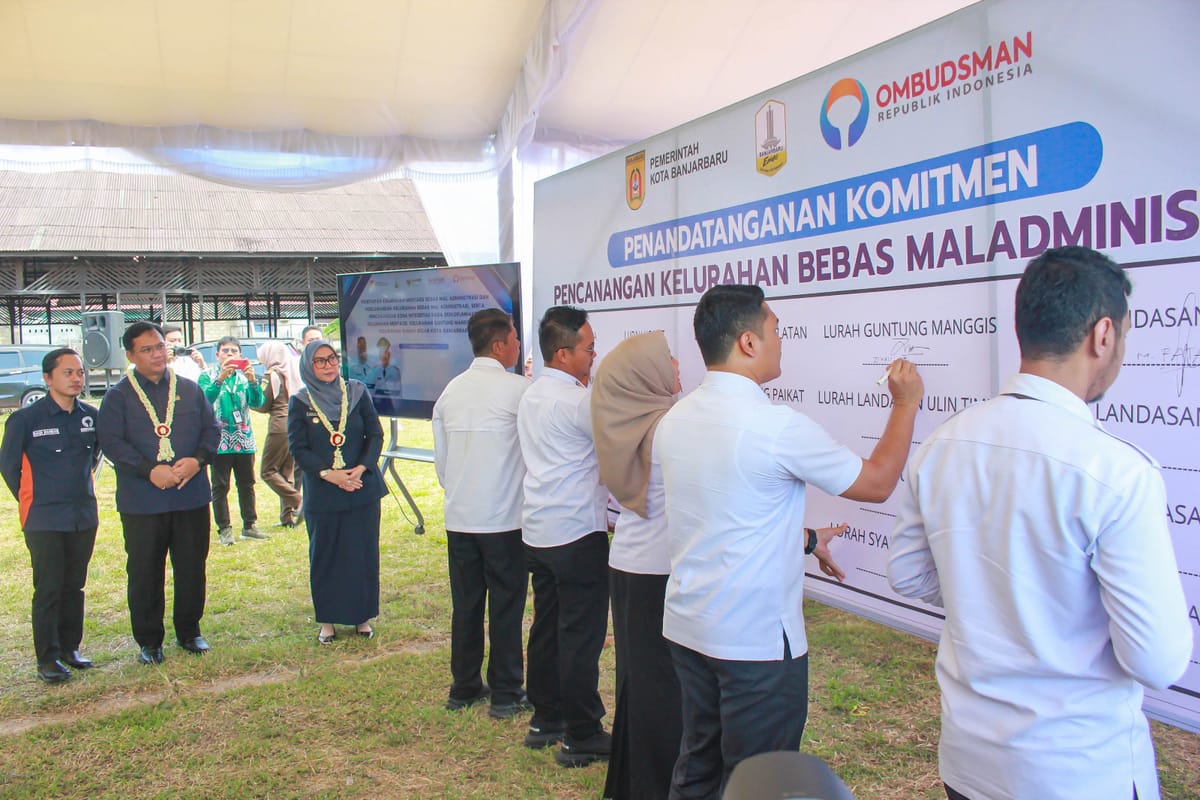 Kelurahan Mentaos Ditetapkan Sebagai Kelurahan Bebas Maladministrasi