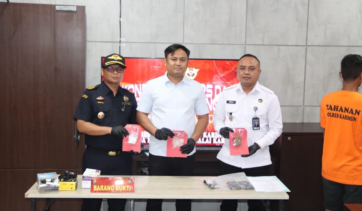 Polres Karimun Berhasil Mengamankan Dua Kurir Nakoba