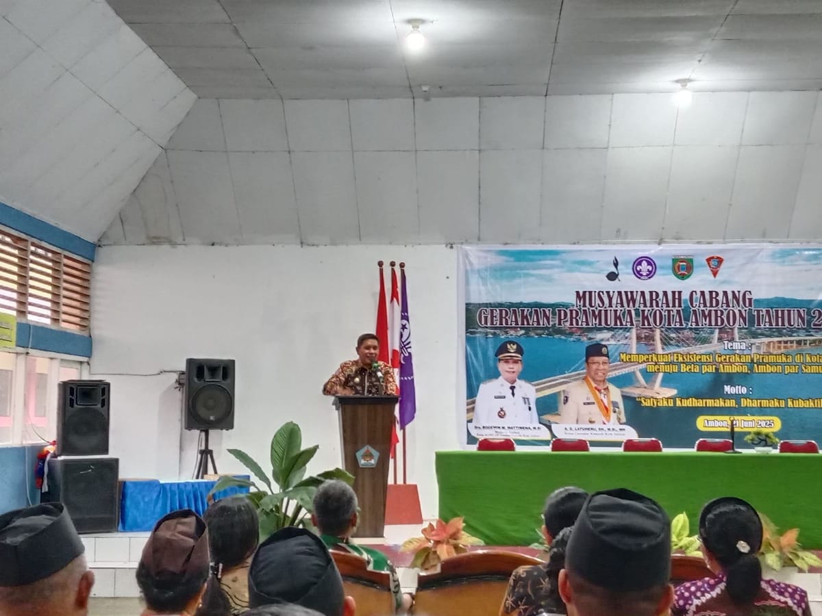 Walikota Ambon Buka Muscab Gerakan Pramuka Tahun 2025