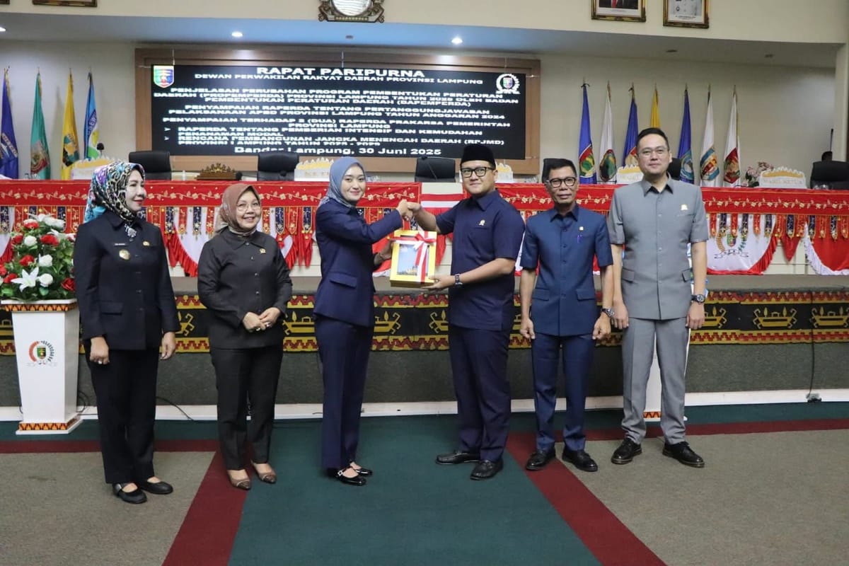 Wakil Gubernur Lampung Jihan Nurlela Sampaikan Nota Pengantar Pertanggungjawaban Pelaksanaan APBD 2024.