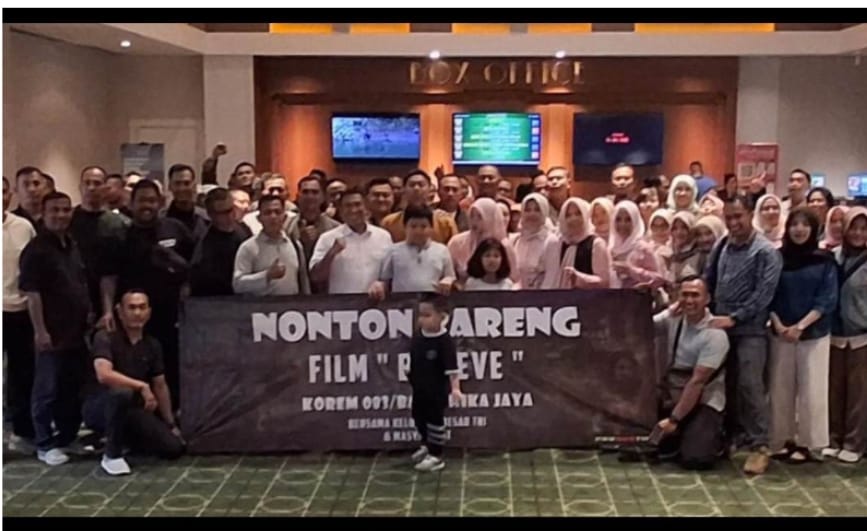 Danrem 083/Baladhika Jaya Gelar Nobar Film "Believe" Bersama Insan Media, Teguhkan Semangat Juang dan Nasionalisme