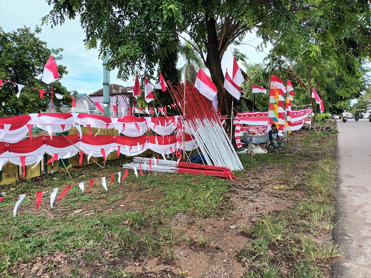Pengibaran Bendera Merah Putih di Batam, Masih Sepi