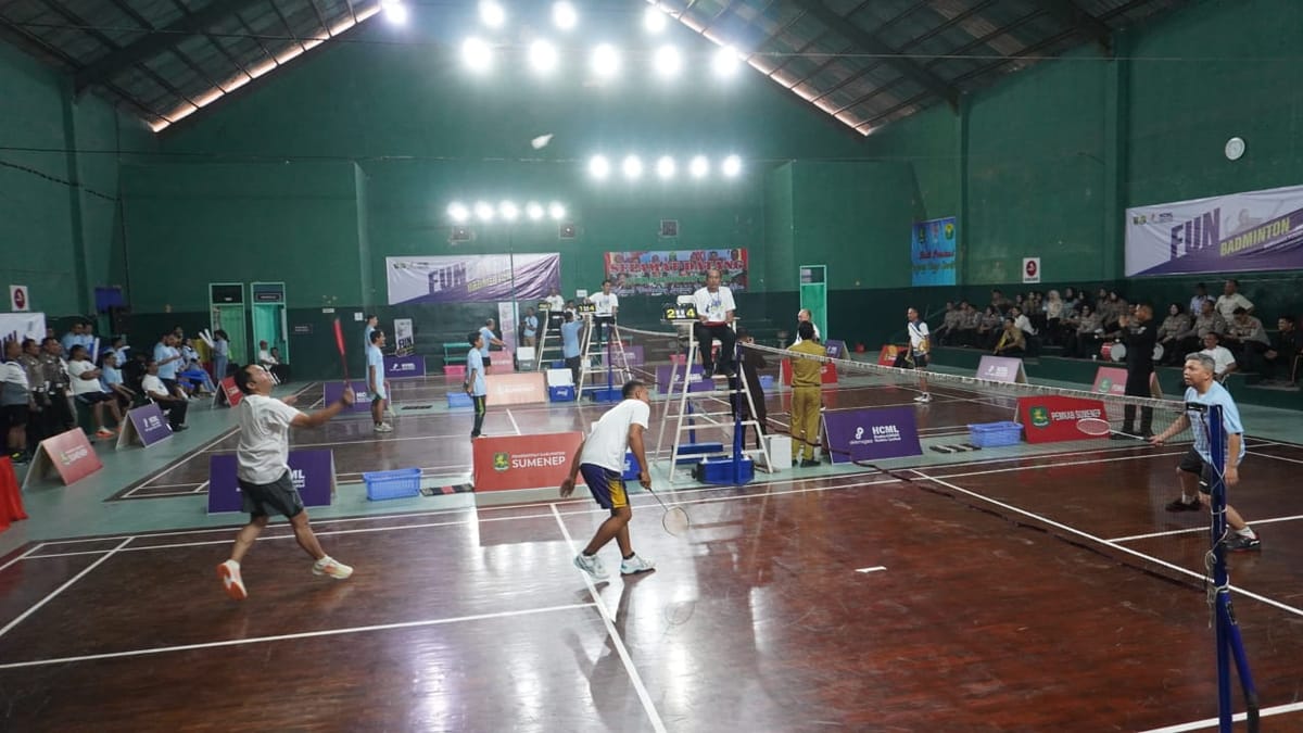 Dandim Sumenep Ikut Meriahkan Fun Badminton SKK Migas-HCML