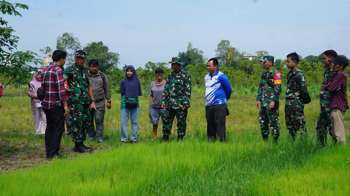 TNI Kodam XII/TPR Turun ke Sawah, Pastikan Program Optimalisasi Lahan di Kapuas Hulu