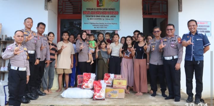 Kapolres Landak Kunjungi Panti Asuhan Kasih Bonso