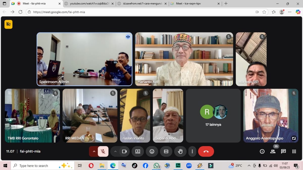 Sambut Hari Radio Ke 80,  Persatuan Pensiunan RRI Selenggarakan Silaturahmi Virtual