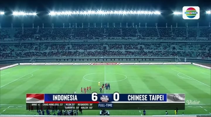 Meski Pesta Goal, Timnas Garuda Hanya Dapet Poin Tipis
