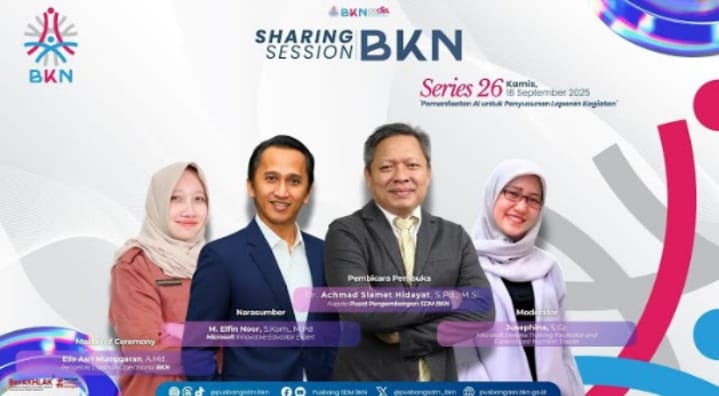 Sharing Seasion Pemanfaatan AI, Bentuk Komitmen  BKN Untuk  Sediakan Ruang Belajar Yang Mudah Diakses