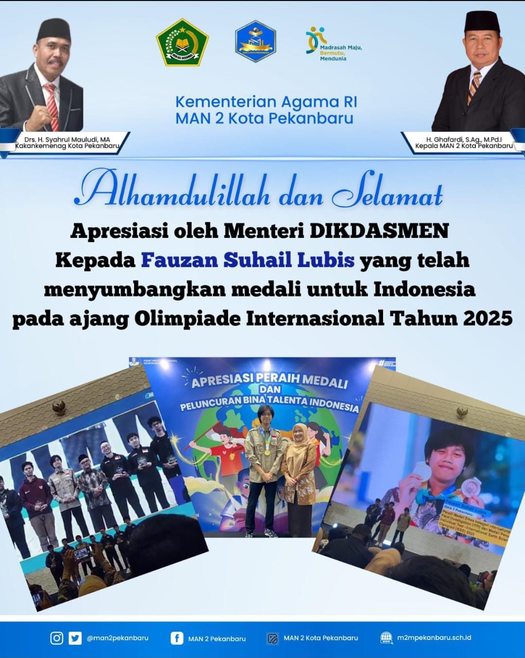 Fauzan, Siswa MAN yang Bikin Bangga Menteri Dikdasmen di Malam Anugerah Prestasi