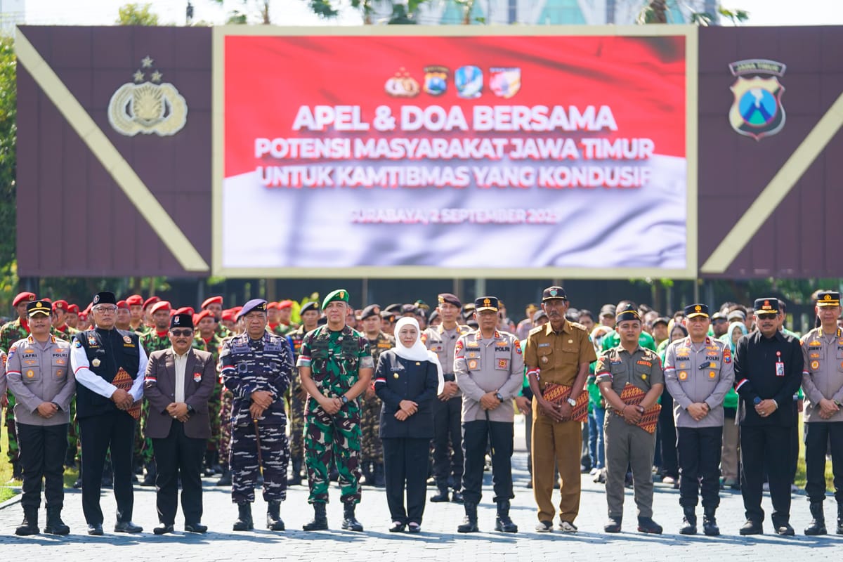 Apel Dan Doa Bersama Untuk Jatim Tetap Aman,Damai, Kindusif Ditengah Dinamika Nasional.