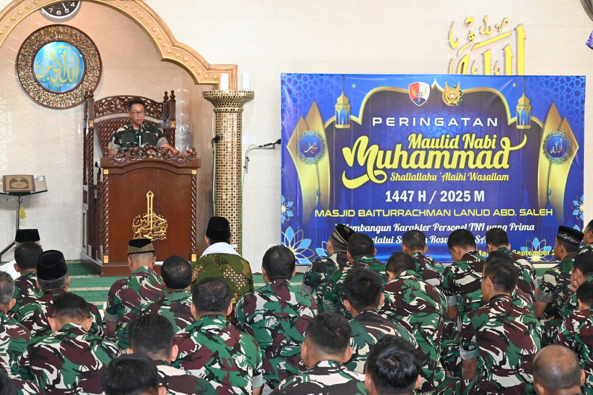 Lanud Abdulrachman Saleh Teladani Akhlak Nabi dalam Peringatan Maulid 1447 H