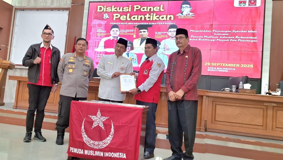 Pengurus Besar Pemuda Muslimin Indonesia Lantik Kepengurusan Wilayah Sumbar dan Kota Bukittinggi