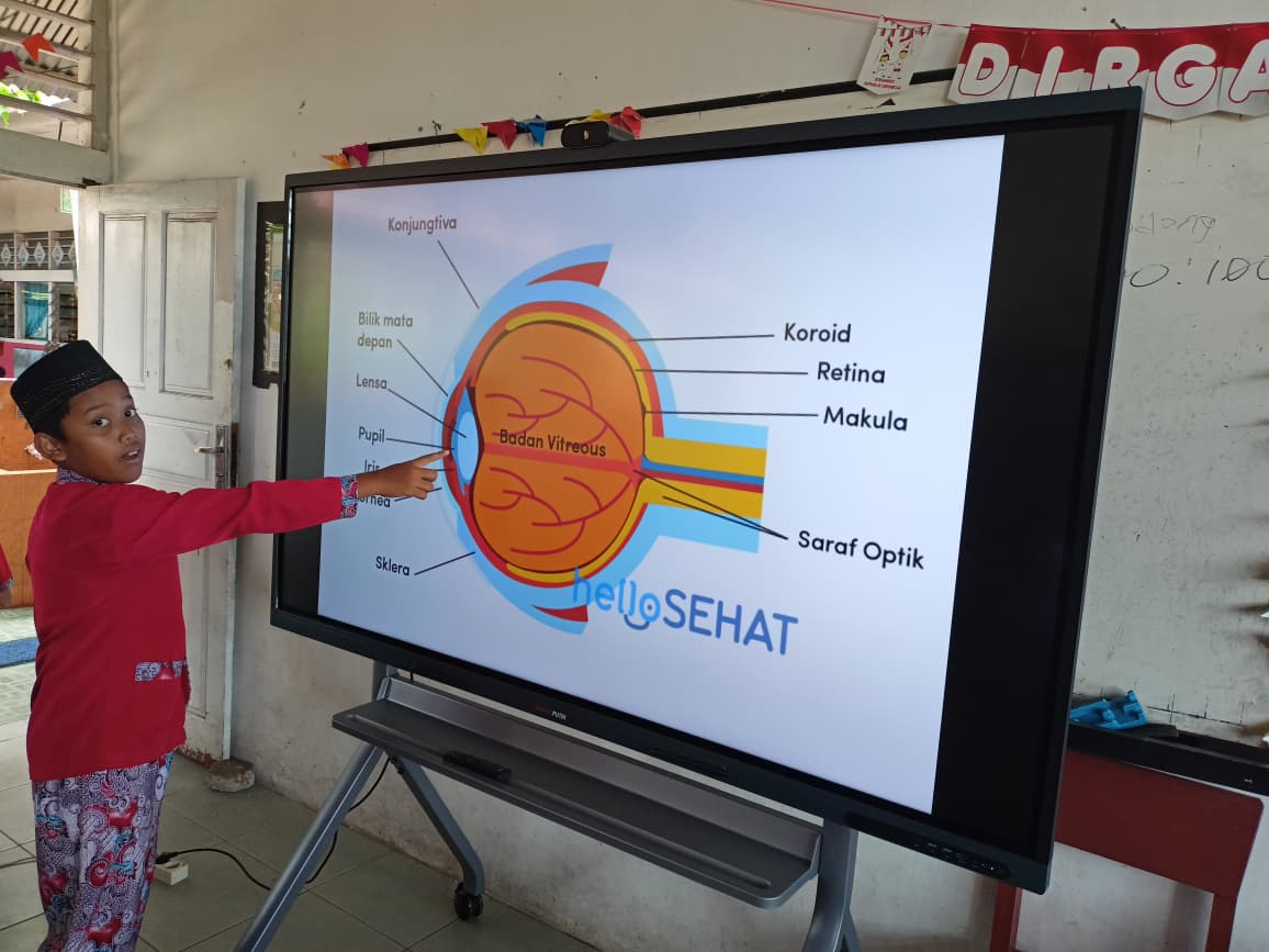 Perangi Gaptek, Siswa SD Negeri di Kota Padang Gunakan Smart Board Bantuan Presiden