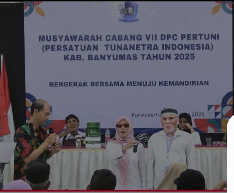 Ketua Pertuni Jateng Lantik Pengurus Pertuni Banyumas Masa Bakti 2025-2030 Hasil Muscab VII Pertuni Banyumas.