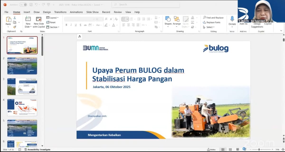 Bentuk Tim Satgas Pangan Khusus,  Bulog Realisasikan 30,94% SPHP Beras