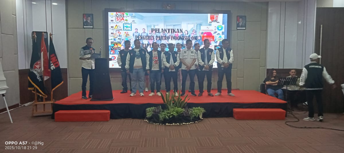 Ketua Umum DPN Pajero Indonesiawan Kukuhkan Pengurus Marshall Chapter Krakatau Lampung periode 2025-2027