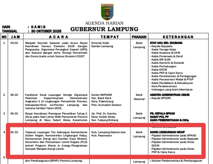 Percepat Program Waste to Energy, Lampung  Tercatat Sebagai Pelopor WtE di Sumbagsel
