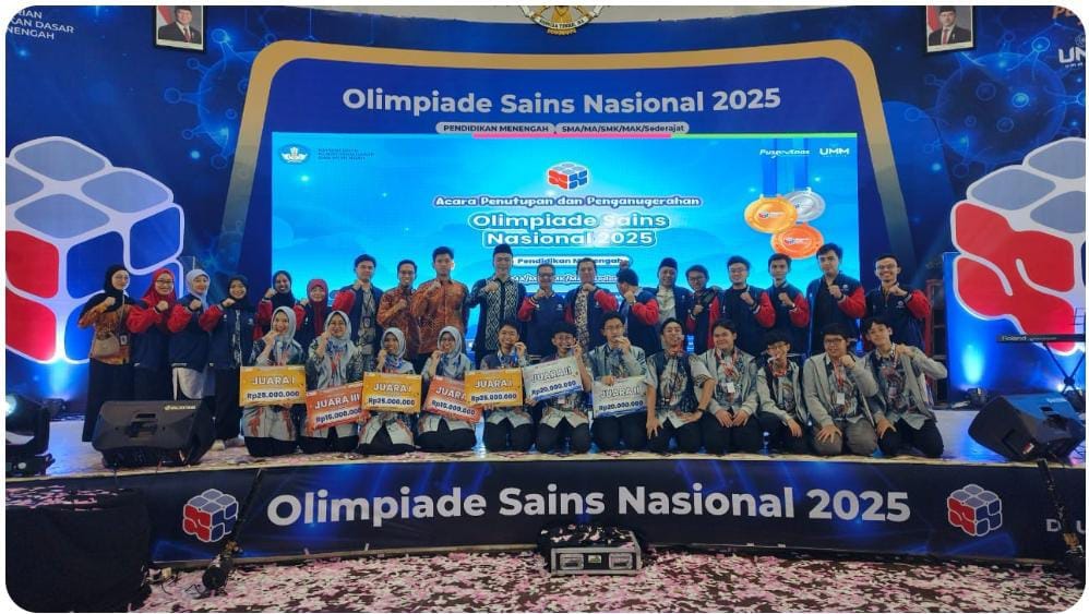 MAN 2 Kota Malang Sabet Juara Umum OSN 2025, Koleksi 10 Medali dan 1 Penghargaan Khusus