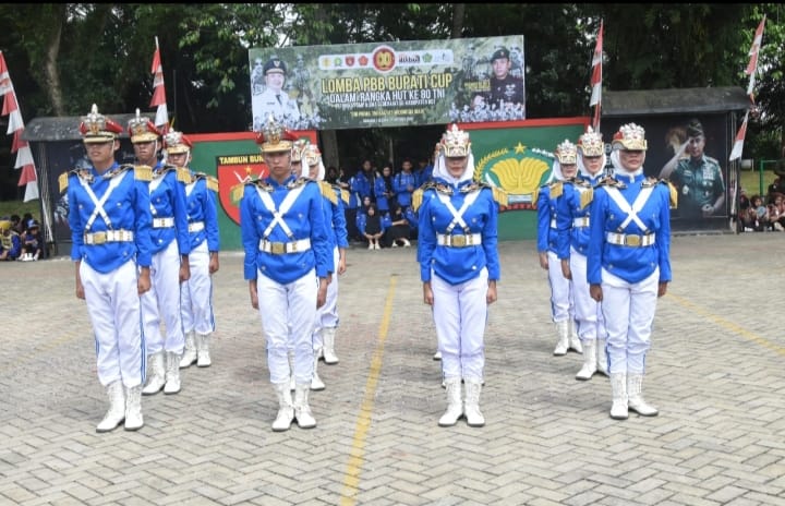 Sebanyak 29 Tim Pelajar SMP dan SMA di HST Ikuti Lomba PBB Bupati Cup Meriahkan HUT Ke 80 TNI