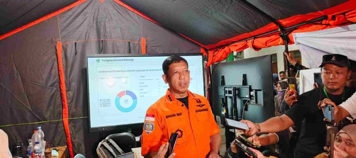Tim SAR, 17 Korban Meninggal dari 121 Korban Ambruknya Bangunan Ponpes Al Khoziny