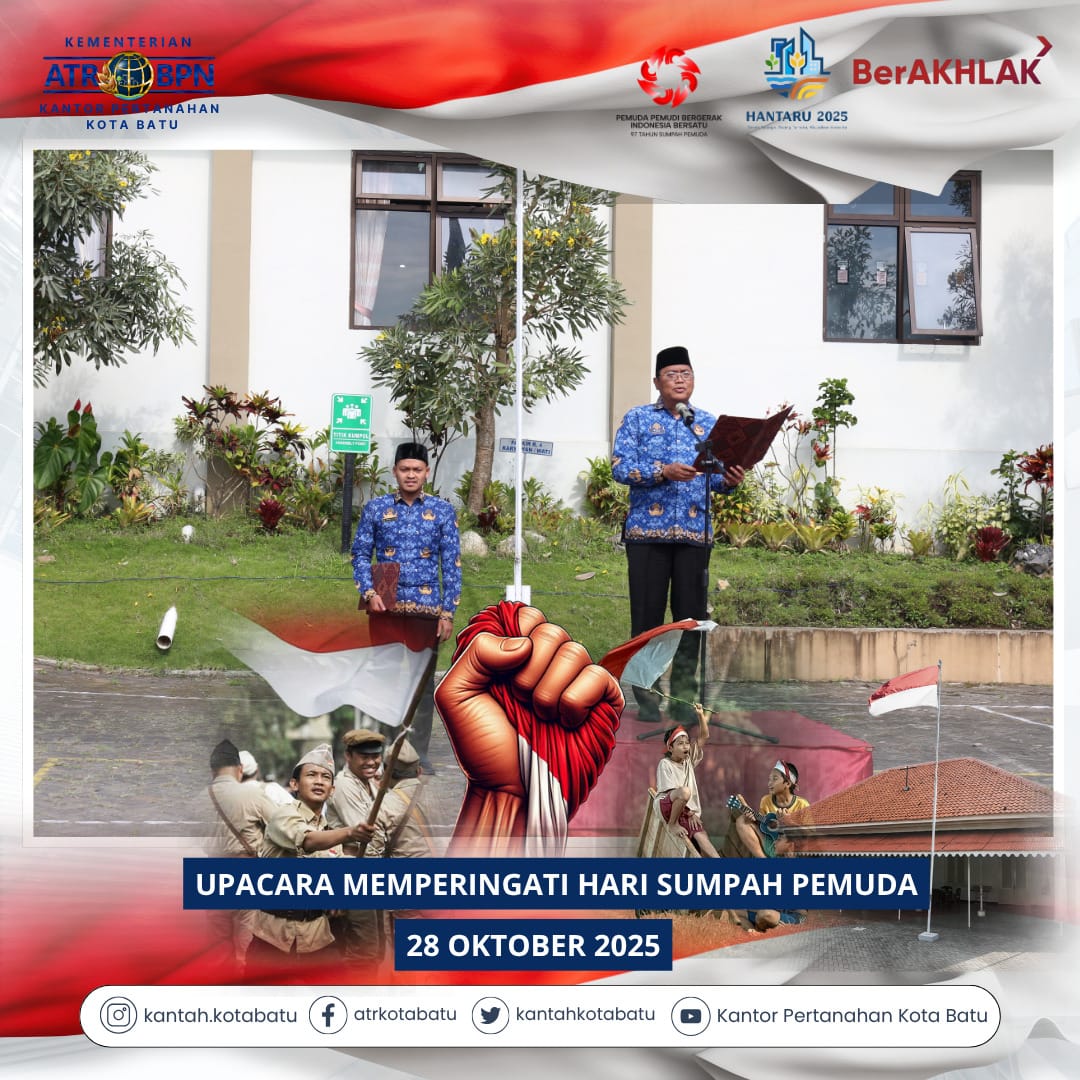 Kantor Pertanahan kota Batu korbankan semangat persatuan di hari sumpah pemuda ke 97