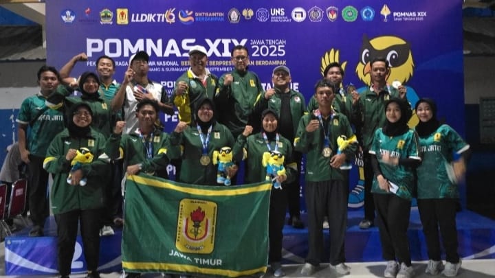 Atlet Unesa Di Pomnas XIX Jateng 2025 Berhasil Mengkoleksi 135 Keping Medali.