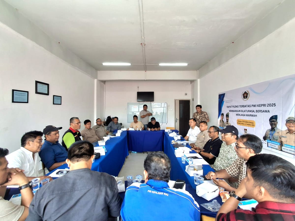 Bahas Rekonsiliasi hingga Hari Pers Nasional, PWI Kepri Gelar Rapat Pleno: Membangun Silaturasa, Bersama Menjaga Marwah