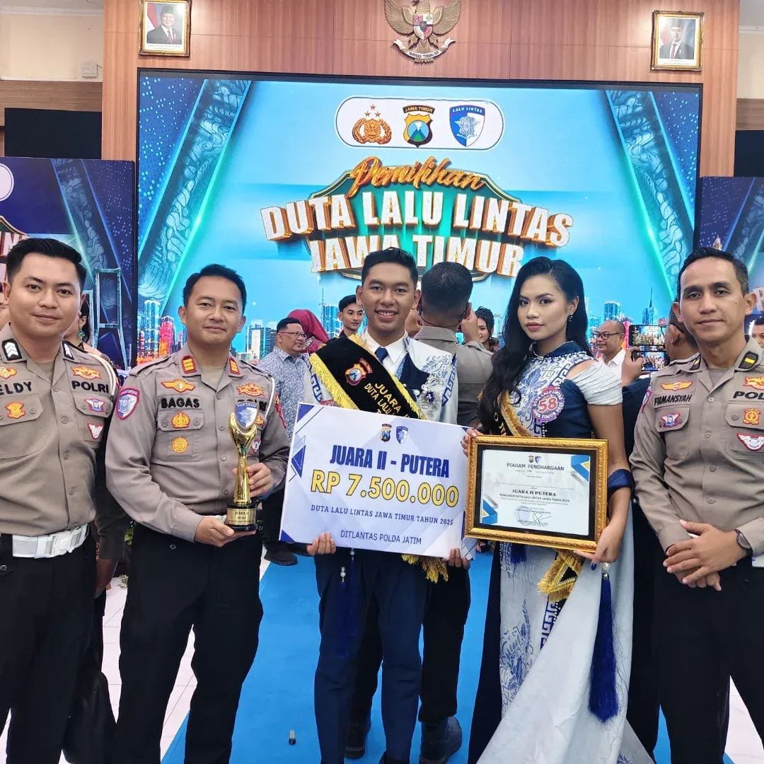 Dhimas Faisol Akbar Juara II Duta Lalu Lintas Jawa Timur 2025