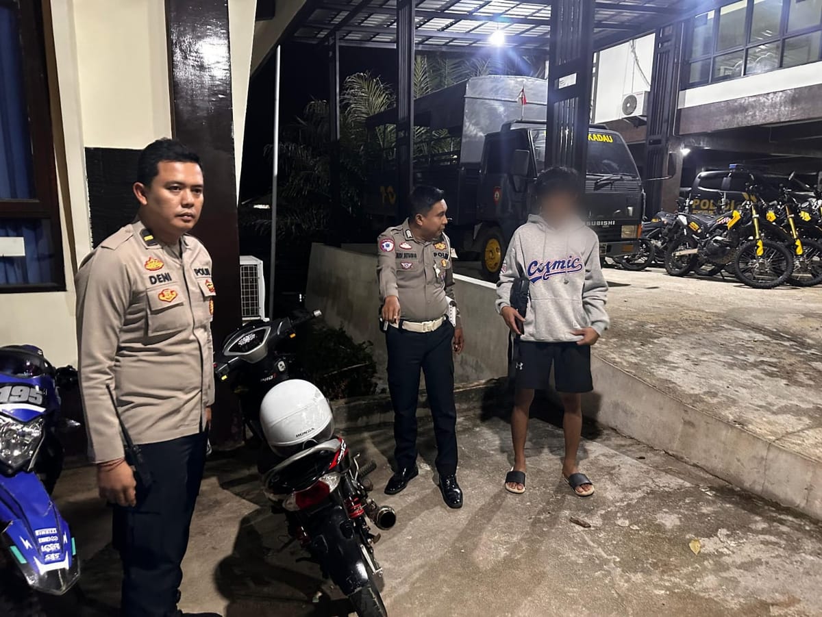 Polres Sekadau Bubarkan Aksi Balap Liar, Amankan Dua Motor dan Seorang Remaja