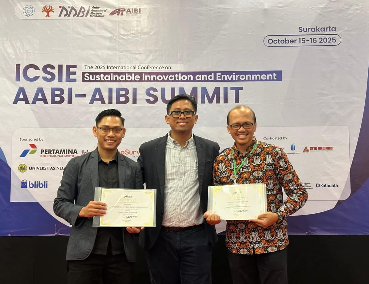 PPIIBT Untan Raih Penghargaan Inkubator Bisnis Berkembang di AIBI Awards 2025