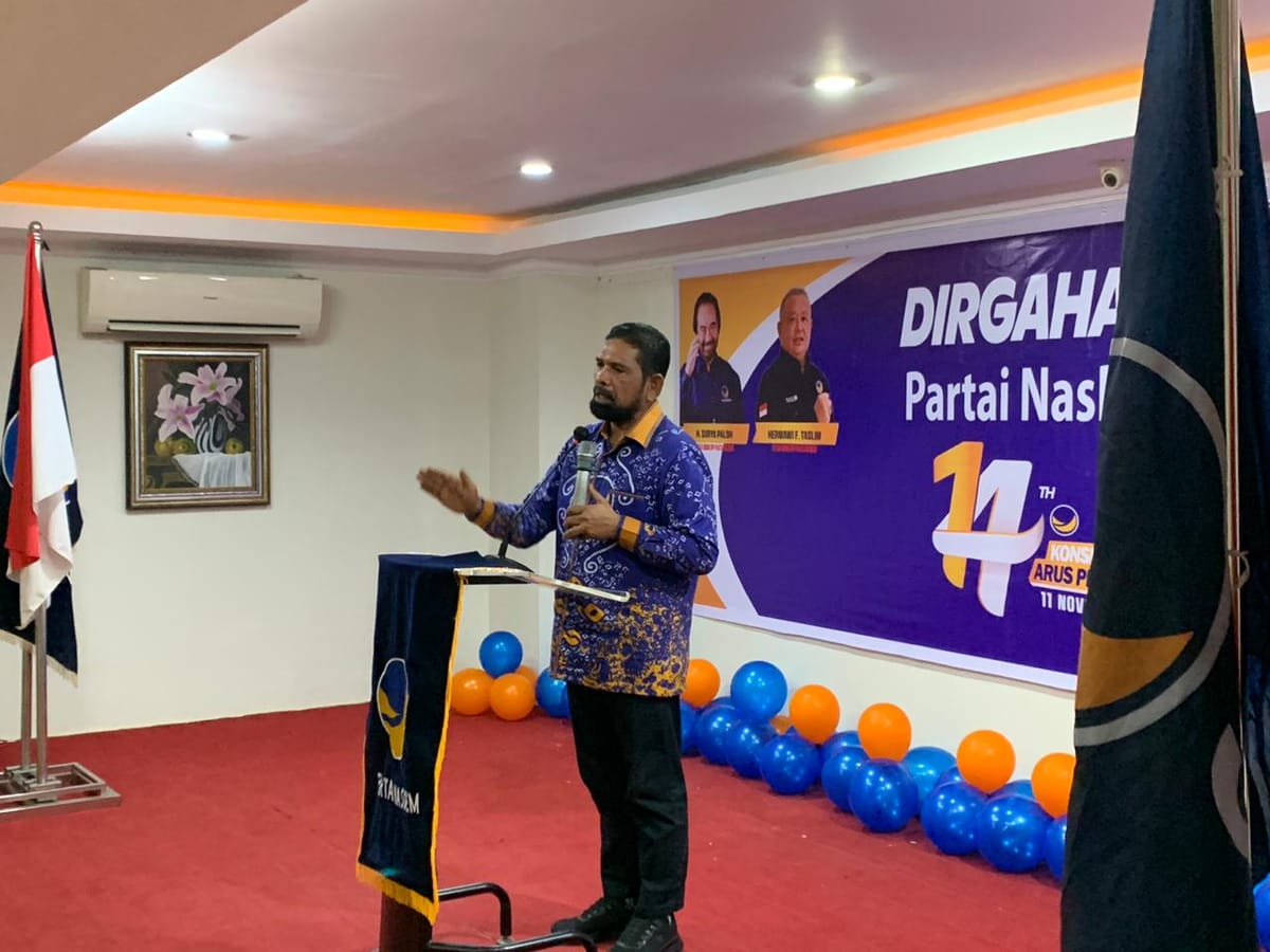 HUT ke-14 NasDem: DPW Maluku Tegaskan Konsistensi Perubahan, Tolak Politik Transaksional