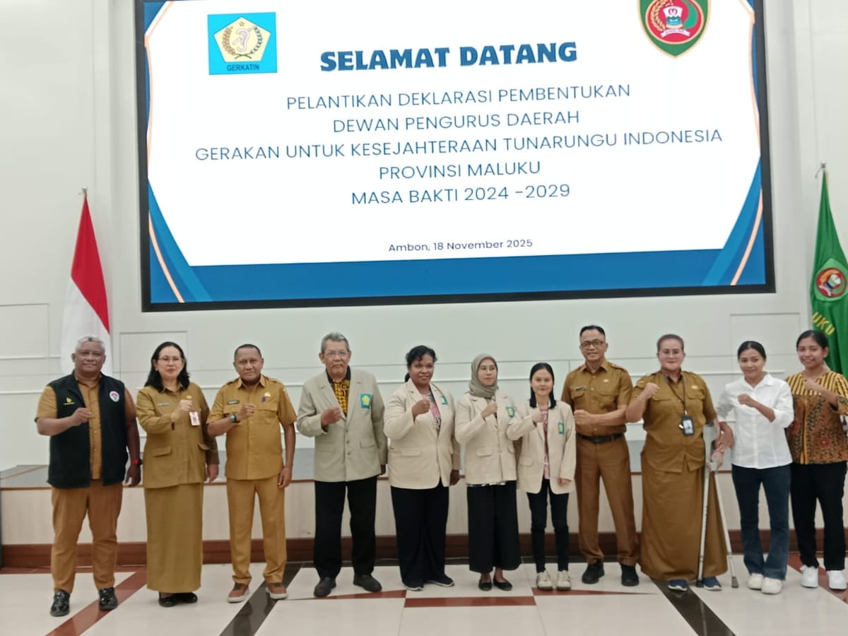 DPD Gerkatin Maluku 2024–2029 Resmi Dilantik, Pemerintah Dorong Penguatan Hak dan Aksesibilitas Tuli