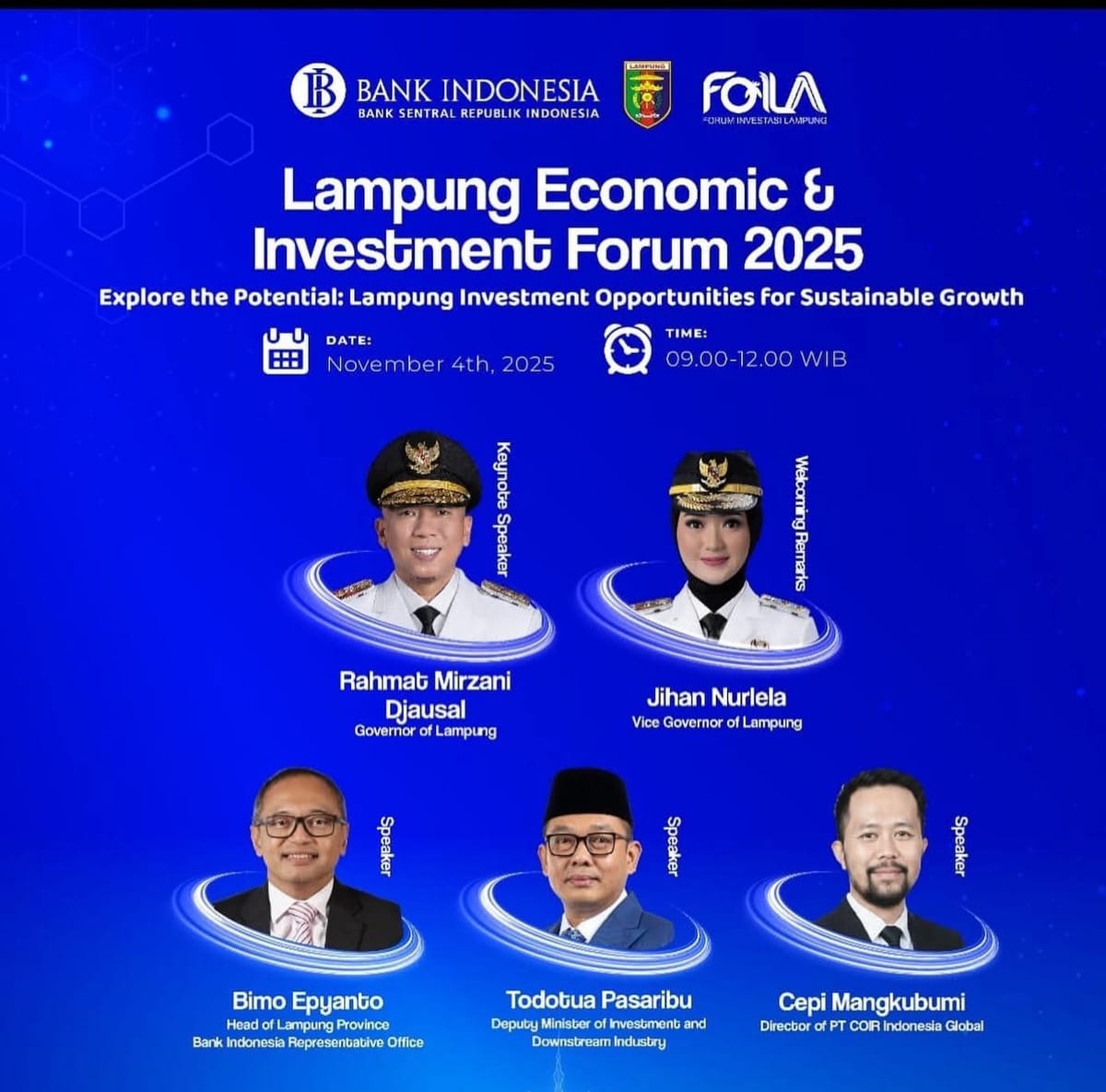 LEIF 2025, Eksplorasi Potensial Lampung,  Peluang Investasi Untuk Pertumbuhan Berkelanjutan