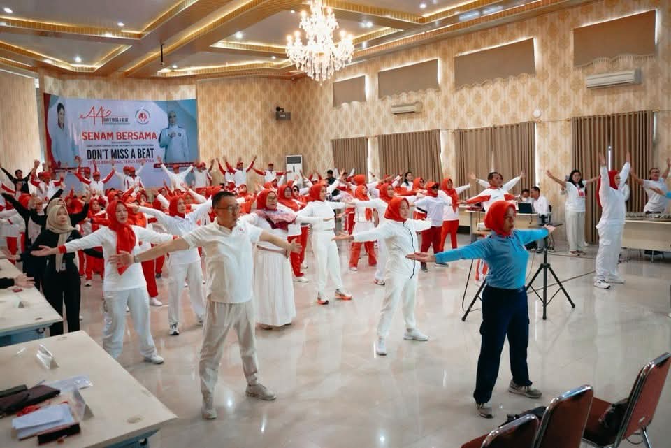 Peringati HUT ke-44, YJI Lampung Gelar Senam Sehat