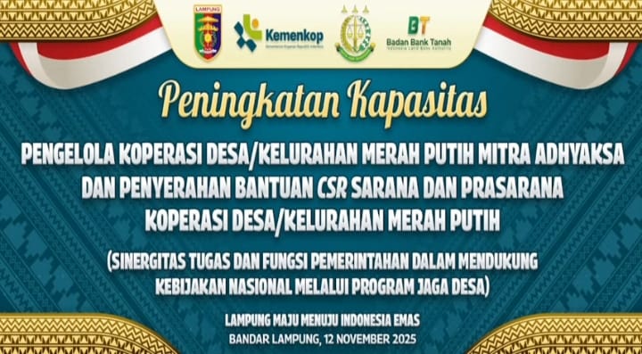 Wagub Lampung Jihan Buka Workshop Peningkatan Kapasitas Pengelola KMP Mitra Adhyaksa