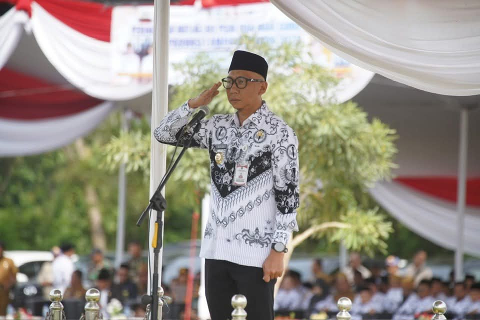 Gubernur Mirza Menjadi Inspektur Upacara HGN Tahun 2025 Provinsi Lampung