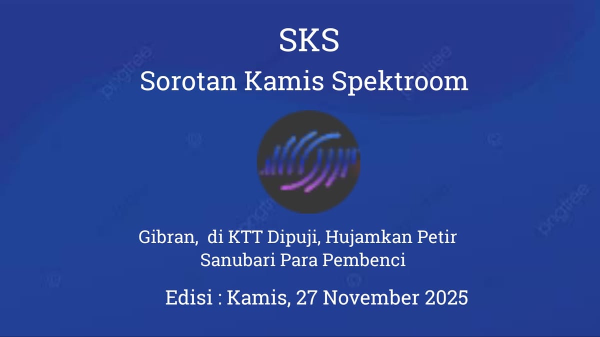 Gibran,  Di KTT Dipuji, Hujamkan Petir  Sanubari Para Pembenci