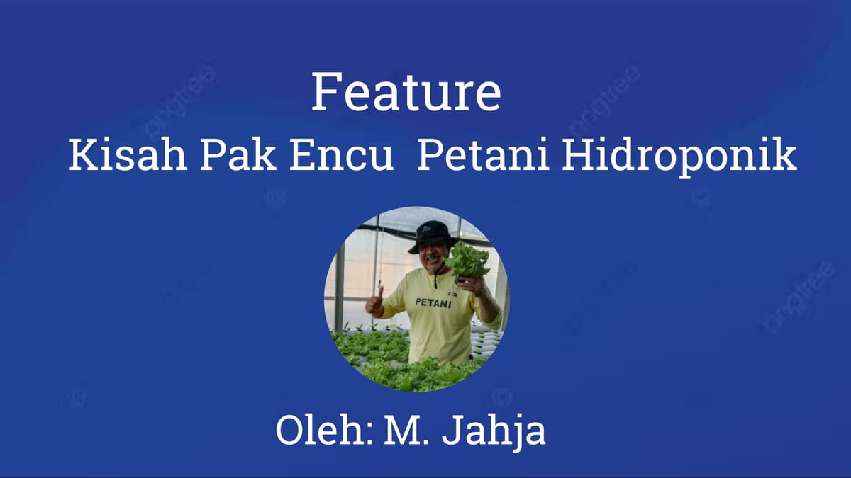 Kisah sukses pensiunan Pak Encu  Petani Hidroponik