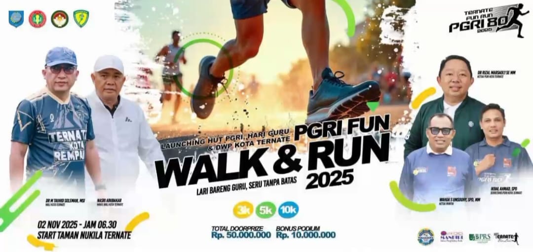 Ribuan Peserta Besok Ikut PGRI Fun Walk dan Run