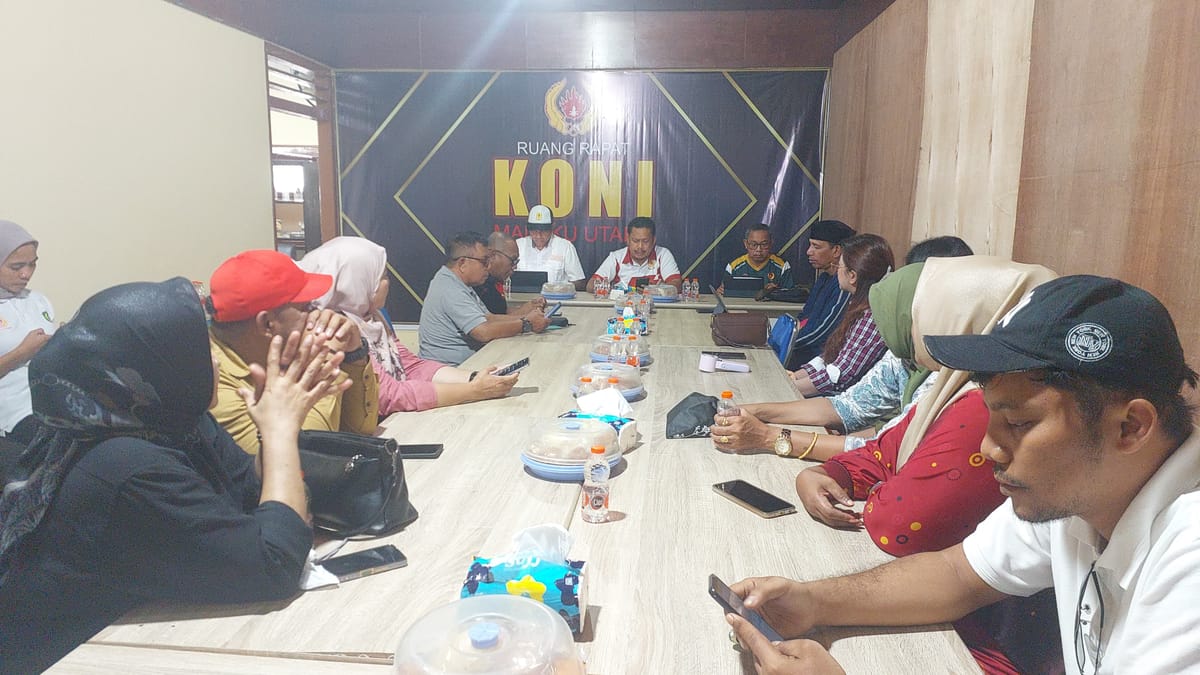 Matangkan Persiapan Pelantikan dan Raker KONI Malut, Panitia Gelar Rapat
