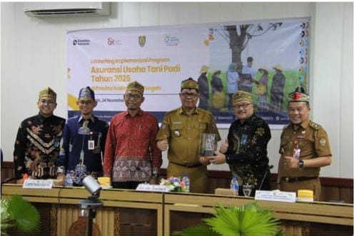 Kalteng Launching : AUTP 100% APBD sebagai Benteng Perlindungan Petani Padi