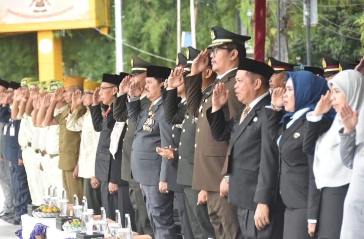 Bupati Samsul Rizal, Pimpin Upacara Peringatan Hari Pahlawan Pemkab Hulu Sungai Tengah