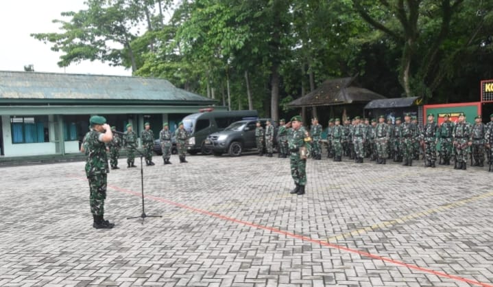Dandim 1002/HST Pimpin Apel Siaga Hadapi Potensi Gangguan Kamtibmas