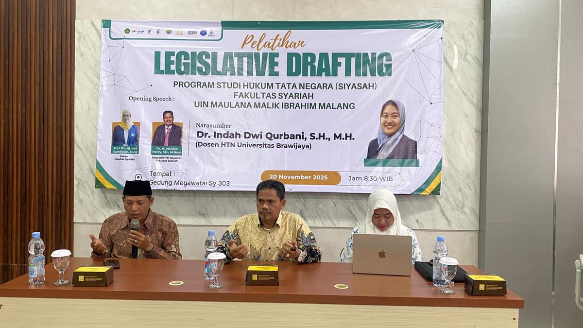 Pelatihan Legislative Drafting UIN Malang: Pabriknya Calon Perumus Regulasi Indonesia