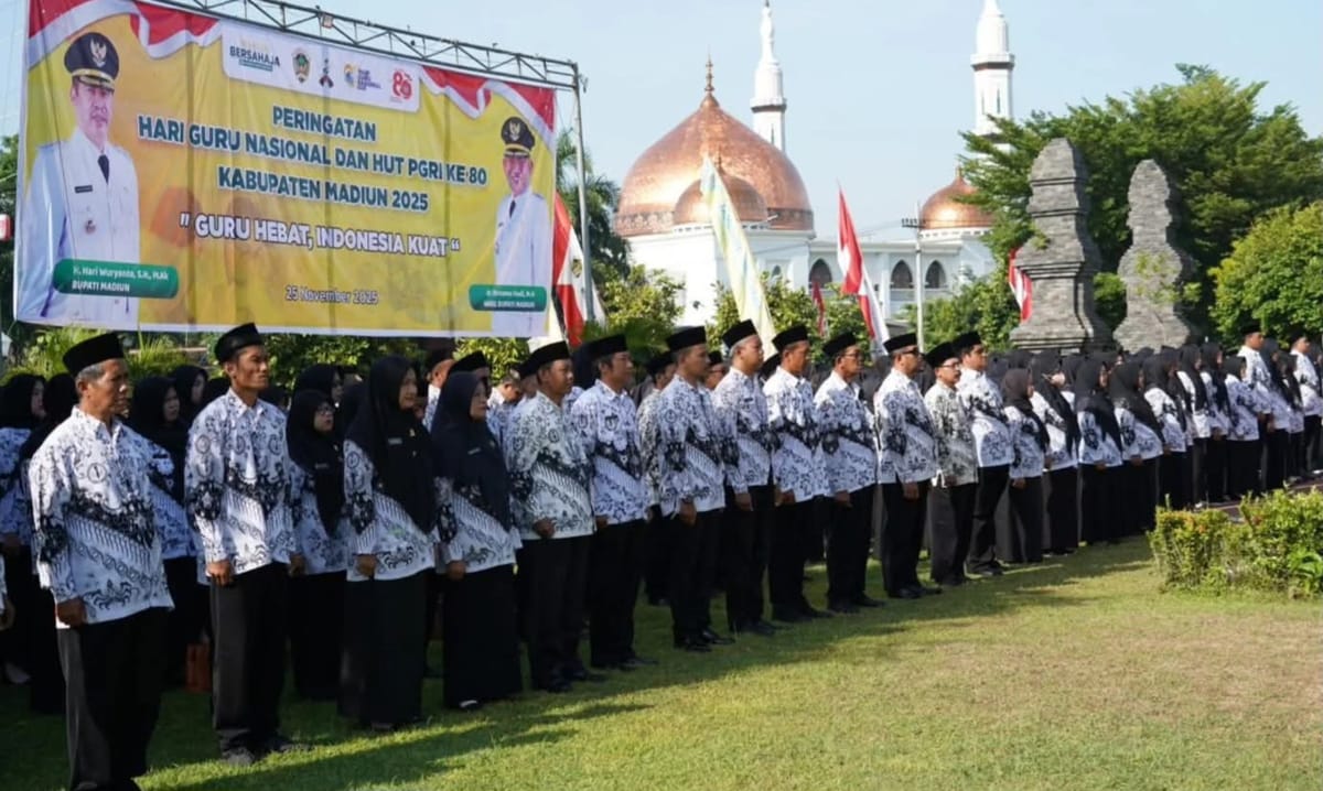 Peringati HGN 2025, Bupati Madiun : Guru Harus Tingkatkan Kompetensi dan Inovasi