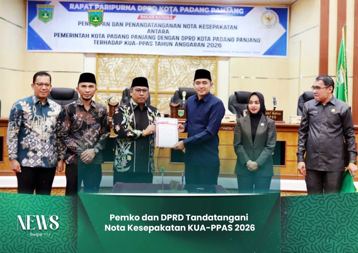 Pemko Padang Panjang dan DPRD Tandatangani Nota Kesepakatan KUA-PPAS 2026