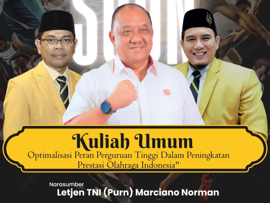 Ketua Umum KONI Pusat Letjen TNI (Purn) Marciano Norman Akan Isi Kuliah Umum di UNP