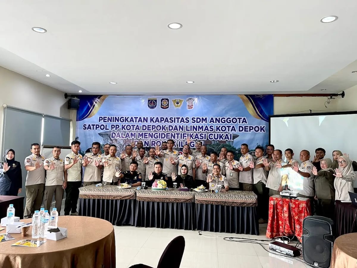Satpol PP dan Linmas Depok Dapat Bimtek Pengenalan Rokok Ilegal